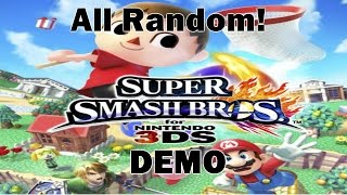 Super Smash Bros. 3DS [Demo] - Battle 7: All Random! [2P + 2CPU]