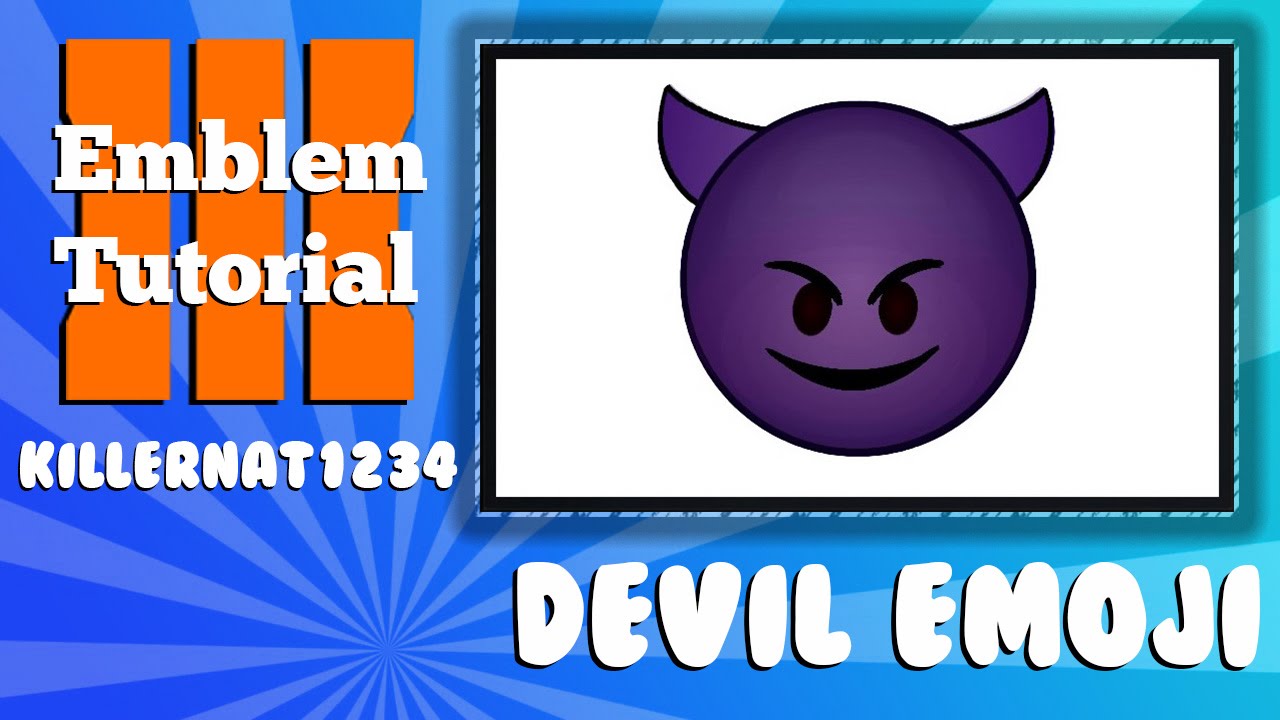 Black Ops 3 Emblem Tutorial: Purple Devil Emoji - YouTube