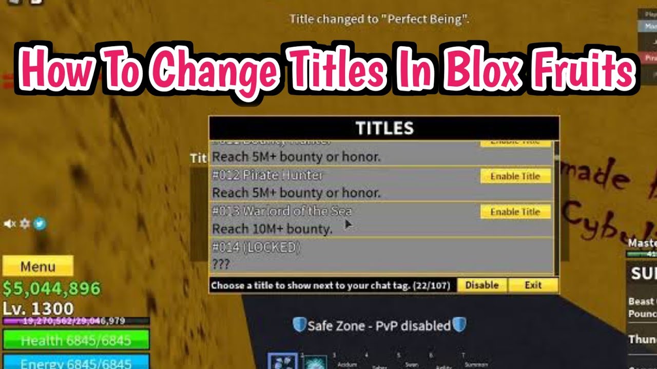 How to get titles on Blox Fruit #titles #roblox #bloxfruit #fyp