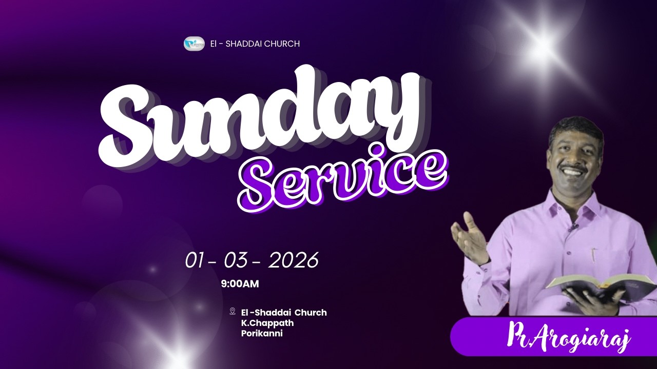Sunday Service   | March - 01- 2026 | live🔴| Message by :  Pastor Arogiaraj