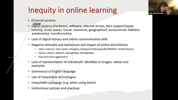Block 1 webinar: Equitable Online Learning (Dr Lei...