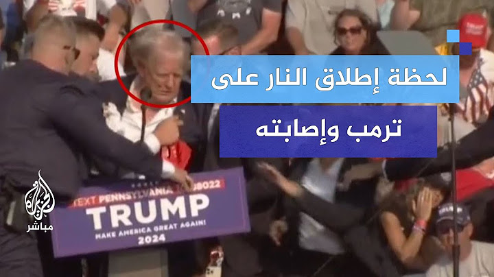لحظة إطلاق النار على ترمب في تجمع انتخابي بولاية بنسلفانيا