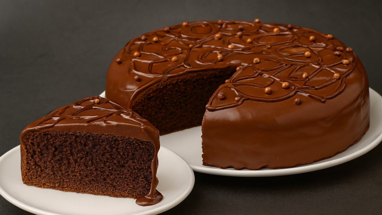 The best soft chocolate cake without eggs or butter! It melts in your mouth.