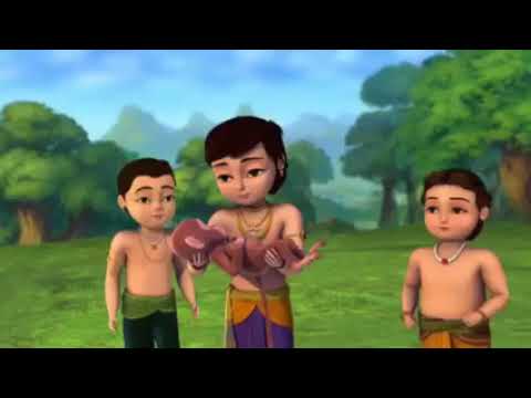 Little Krishna Dubbing Bahasa Indonesia Episode of the cow that surrendered when attacked by a tiger