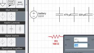 Unit 7 (Phys 124: Unit II-2) Lab drawing an RC circuit, circuitlab.com