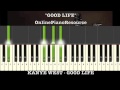 Kanye West Good Life Keyboard Tutorial w FREE MIDI WAVE FILE