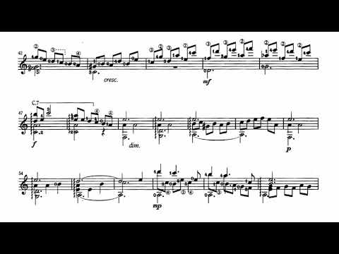 Sergio Assad - Farewell for Guitar (Score video)
