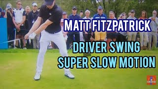 Matt Fitzpatrick Driver Swing in Super Slow Motion  (face on)