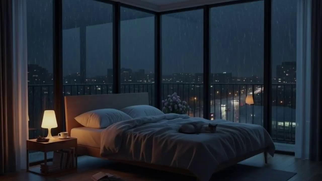 【睡眠用】一日を終わらせる、やさしい雨音 #夜の雨 #リラックス#sleepaid #deepsleep