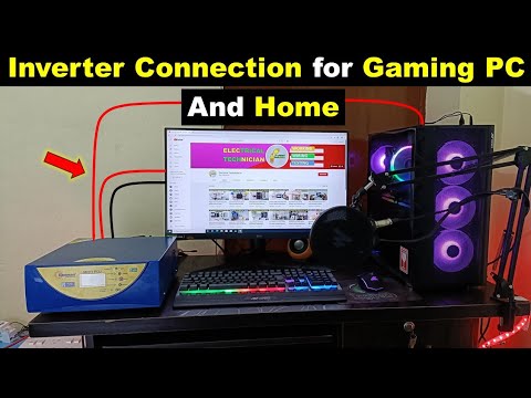 Inverter Connection for Gaming PC | Total Backup time for PC ? @Electrical Technician