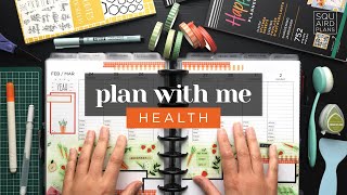 PLAN WITH ME :: Health Lined Vertical Layout Weekly Setup in a Classic Happy Planner :: Gardening