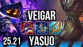 VEIGAR vs YASUO (MID) | EUW Master | 25.21
