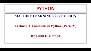 11. Programming using Python -function, local, global variables, globals() by Sunil Sir