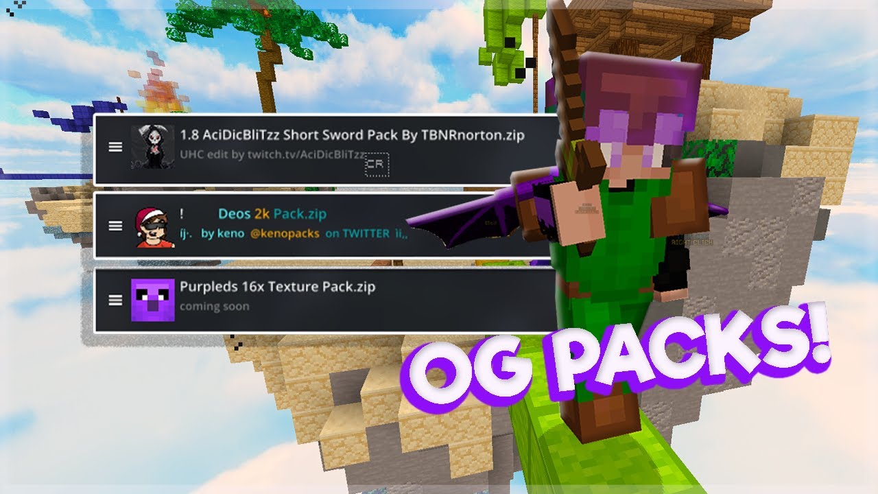The BEST OG Bedwars Packs (Purpled, Gamerboy80, TimeDeo) | Hypixel Bedwars