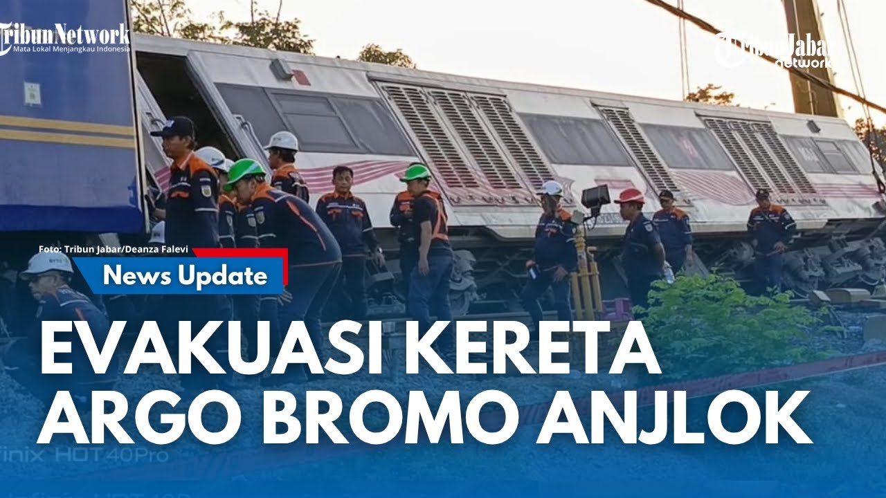 MENCEKAM !!! Evakuasi Kereta Api Argo Bromo Alami Anjlok di Wilayah Pagaden Subang