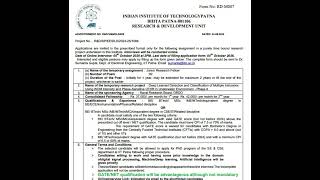 Junior Research Fellow Recruitment 2026 at IIT Patna – Deep Learning & Intrusion Detection