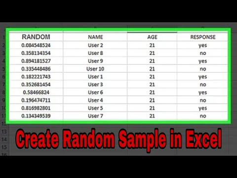 How to Create a Random Sample in Excel - how to create a simple random sample using excel