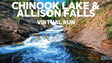 Allison Creek Falls Virtual Run via Chinook Lake | 4K 38 min | Virtual Walk | Treadmill Workout