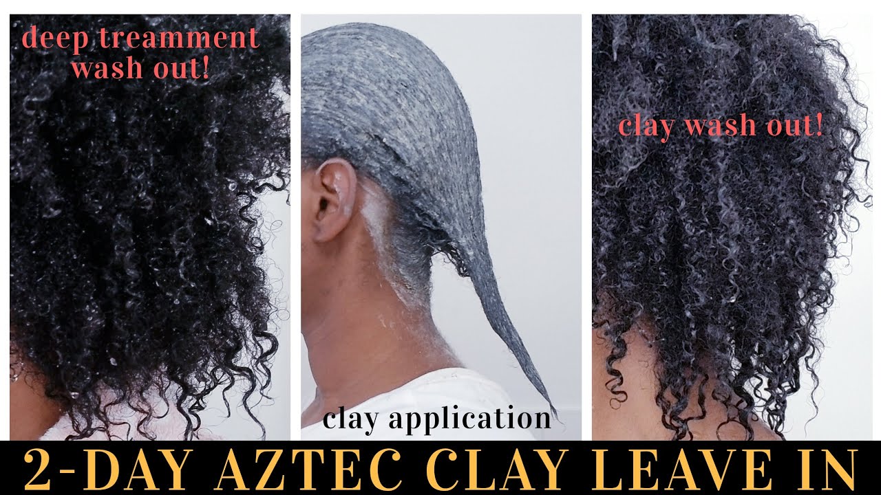 2 Day Aztec Healing Clay Hair Mask Treatment On Type 4 Hair Youtube