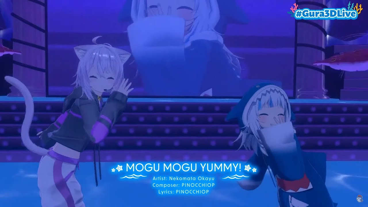 【歌詞あり】もぐもぐYUMMY！【がうるぐら/猫又おかゆ/ホロライブ切り抜き】