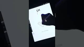 Personalized Logo Of Letter Lh On Procreate