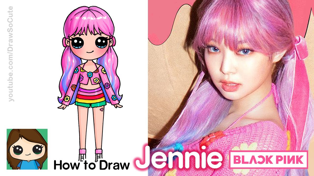 How to Draw Jennie 🍦BlackPink Ice Cream - YouTube