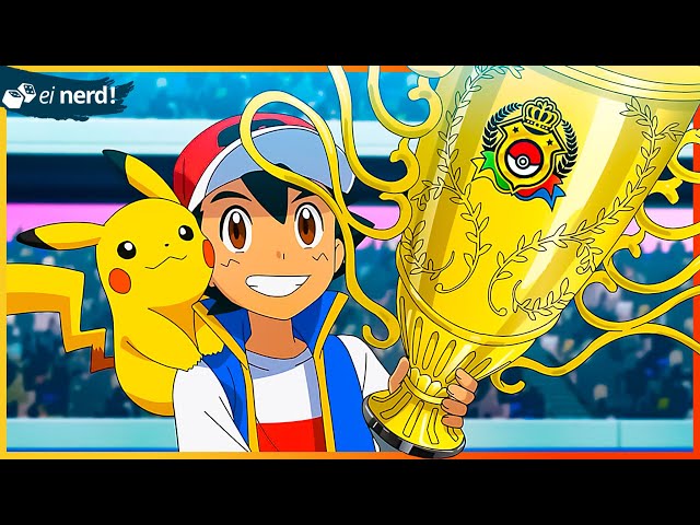 Ash realiza sonho e se torna o melhor treinador Pokémon do mundo