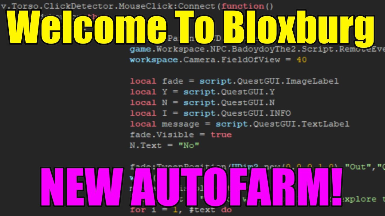 Welcome To Bloxburg Hack Script New Spooder Autofarm Youtube - roblox not detecting imagelabel