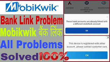 Mobikwik bank link problem solved this bank account already linked with a different mobikwik account