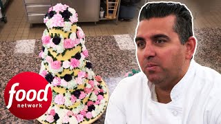 Buddy Creates A CUPCAKE BOUQUET For A Lavish Wedding! | Cake Boss