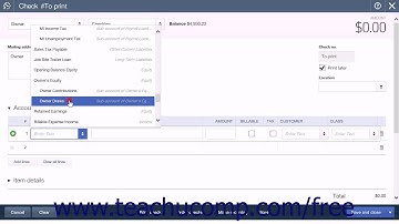 QuickBooks Online Plus 2015 Tutorial Recording an Owner’s Draw Intuit Training