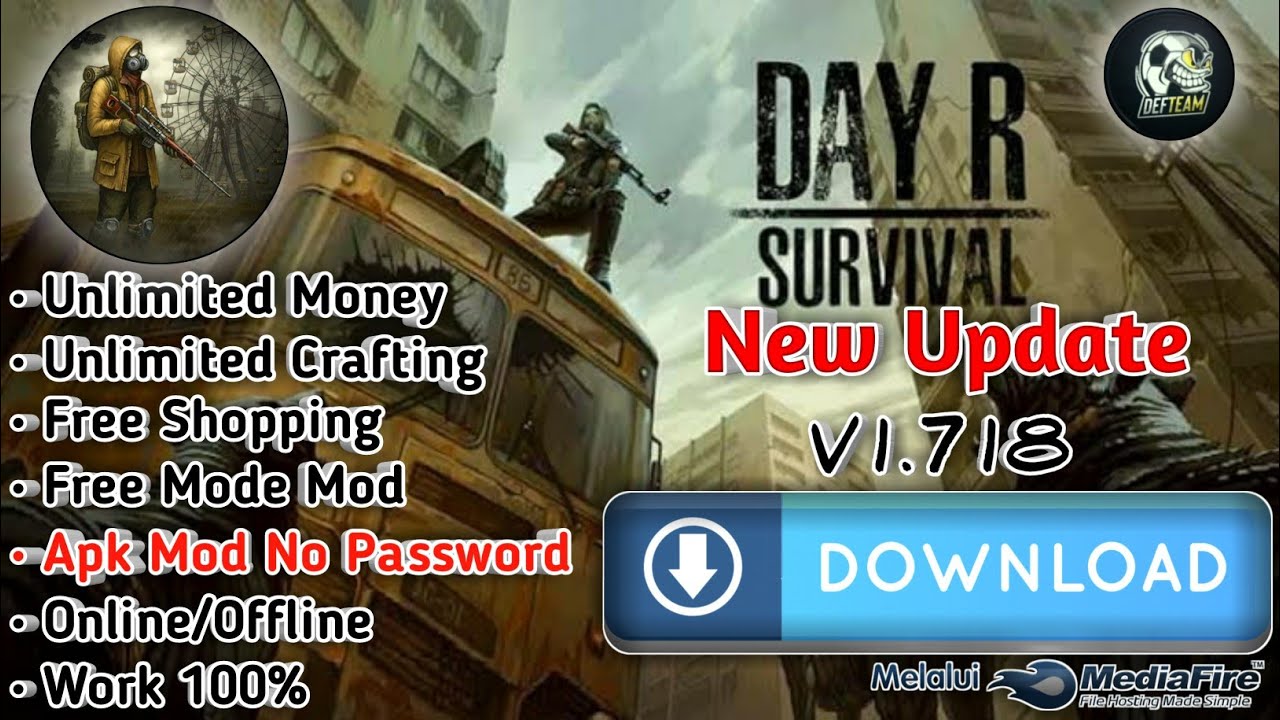 New Update!! Day R Survival Mod Apk V1.718 Latest Version.