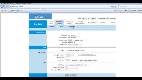 Setting Wireless at AirLive WT2000ARM TurboG ADSL Router