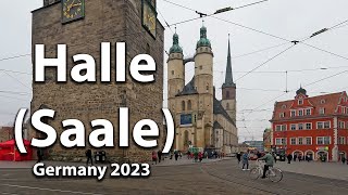 🇩🇪  Halle (Saale) центральная площадь . Германия. 23/01/2023  OK-TV