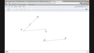 Geogebra Construction 02: Copying an Angle
