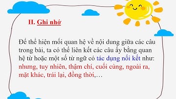 Tuan 27 - Khối 5 - LTVC: Liên kết các câu trong bài bằng từ ngữ nối