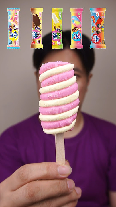 MAKAN BERBAGAI VARIAN ES KRIM PADDLE POP #asmr #shorts #icecream