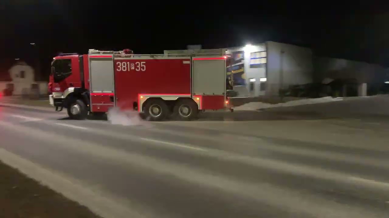 Wyjazd Alarmowy GCBAPr Iveco Trakker z JRG Leszno 