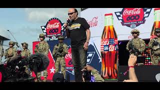Lee Greenwood sings God Bless the USA for the Coca Cola 600. May 24, 2026. Charlotte Motor Speedway.