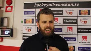 Intervju med Ulf Lundberg, tränare SSK efter vinsten mot BIK Karlskoga 14/10-18