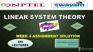 💥WEEK 4💥 🔥100%🔥💥LINEAR SYSTEM THEORY ASSIGNMENT SOLUTION💥