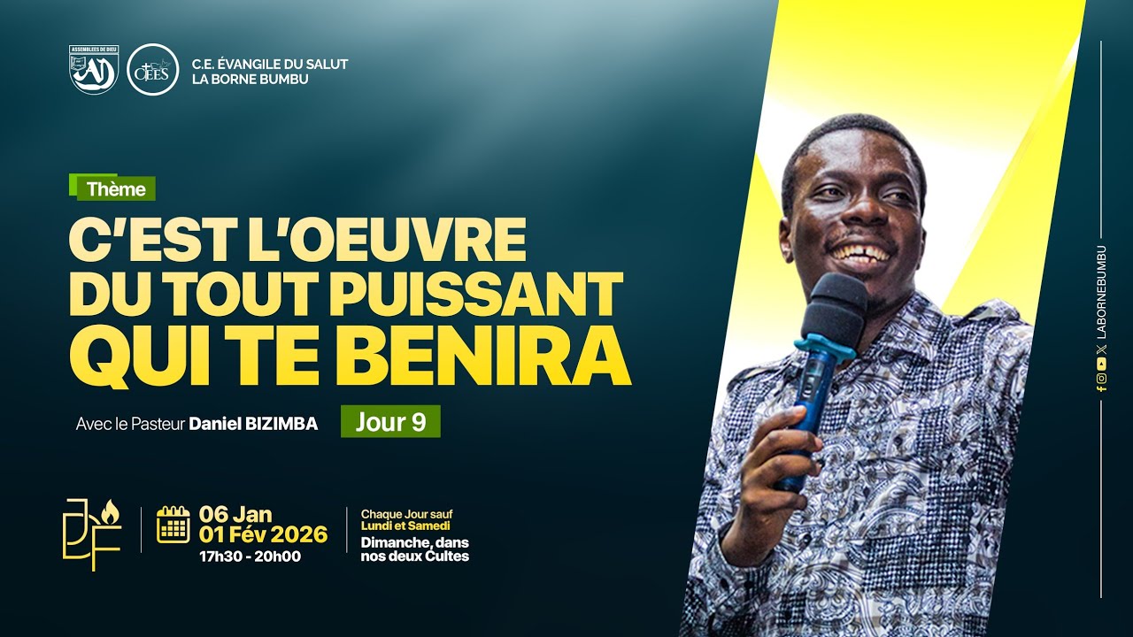 JDF 2026 - JOUR 9 | Pasteur Daniel BIZIMBA | 16.01.2026