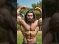 LONG HAIR BEARDED MUSCLE ALPHA MALE Bodybuilding Gym Fitness Bodybuilder Muscle LONG HAIR BEARDED MUSCLE ALPHA MALE Bodybuilding Gym Fitness Bodybuilder Muscle