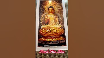 Tranh Dán Tường 3D Hình Phật Khổ Đứng Trang Trí Tiệm Phun Xăm Chân Mày Phong Thuỷ. #tranhphatgiao