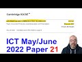 2022 June Paper 21, Cambridge 0417 ICT [IGCSE]