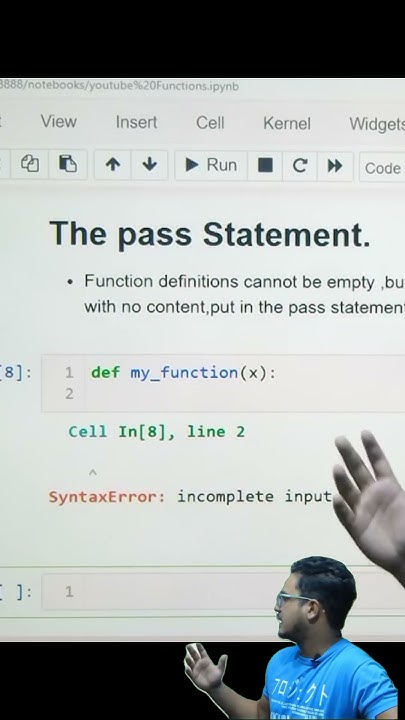 pass statement in python function ()#pythonfordatascience #phython # ...