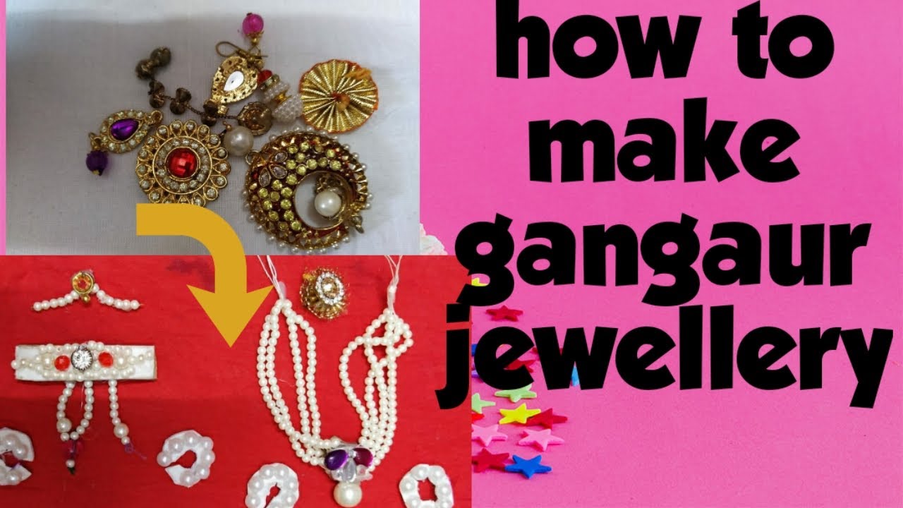 HOW TO MAKE GANGAUR JEWELLERY||BHAGWAN JI KI JEWELLERY KAISE BANAYE||