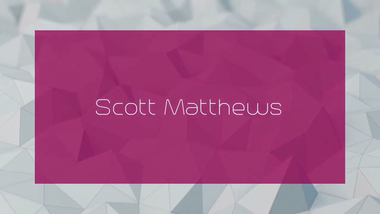 Scott Matthews - appearance