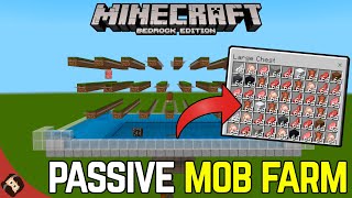 EASY Passive Mob Farm For FOOD, LEATHER, And MORE!  Minecraft Bedrock Tutorial