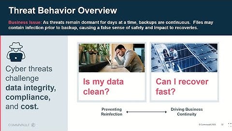Cyber Recovery: Eliminating Downtime with Commvault while Keeping Data Clean
